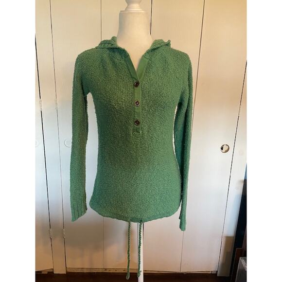 Old Navy Pants - Old Navy Women's Size Medium‎ Sweater Hoodie Green Cotton Blend